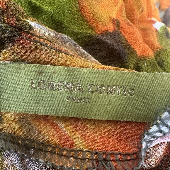 lorena conti paris floral crinkle sleeveless cami tank top - Picture 5 of 7